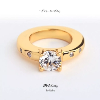 Anillo decorativo para portaplumillas MoRing Solitaire Moblique