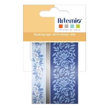 Artemio Set 3 Washi Tape Bleu 