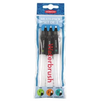 Derwent 3 Bürsten mit Wasserdepot