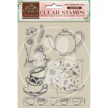 Welcome Home Create Happiness Stamperia Mug Stamp Set Clear Stamp Set