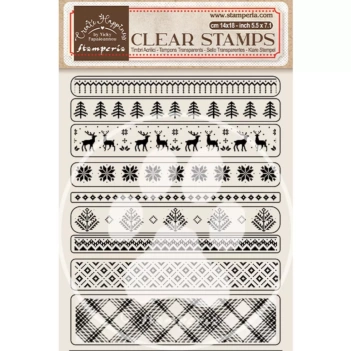 Borders Create Happiness Christmas Plus Stamperia clear stamps