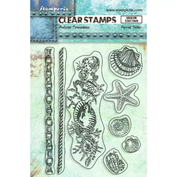 Songs Of The Sea Stamperia Clear Shell Stamp Set