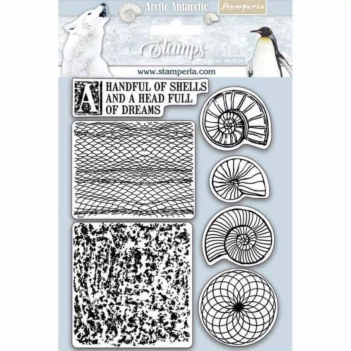 SUPER DEAL **30%** Stamperia Arctic Antarctic Clear Stamps Set Shells 