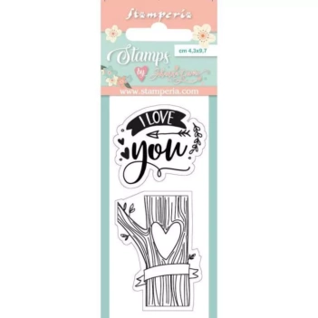 Set de sellos Transparentes Birds Love Story Johanna Rivero Stamperia