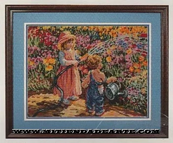 Punto de aguja con lanas Needlepoint - El jardín de la inocencia - Garden of Innocence 4704 Bucilla