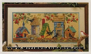  Punto de aguja con lanas Needlepoint - Casas de pajaros - Birdhouses 4701 Bucilla