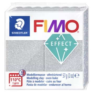 Fimo 57gr. Effect 812 Srebrny brokat