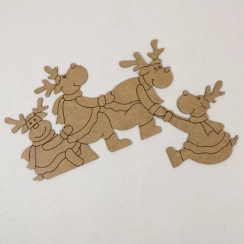 Silueta de DM renos de navidad