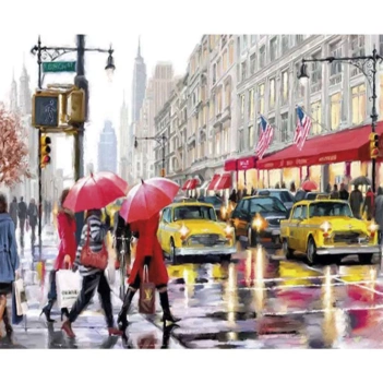 Kit pintar por números Rain in New York Alex Bog 40x50cm