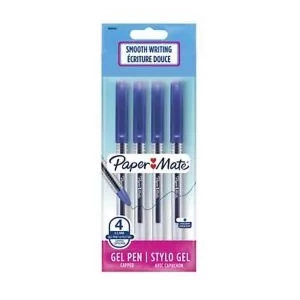 Set 4 Bolígrafos de Gel Azules Paper Mate