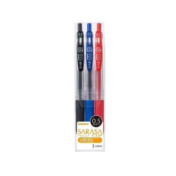 Pack 3 bolígrafos de gel Sarasa Clip Zebra 0.5mm