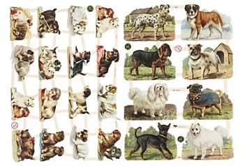 Creativ Company Vintage dog stickers 