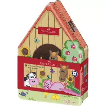 Zestaw 18 markerów w metalowym etui Connector Granja Faber-Castell