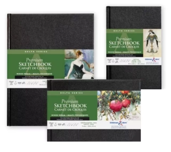 Delta Multi-Media Sketchbook 270gsm Black Stillman & Birn