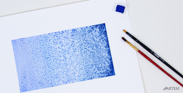 Aquarell und Salz