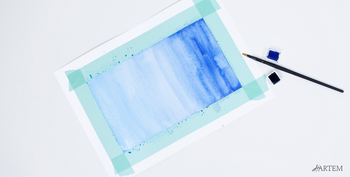 Malen mit Aquarellfarben und Salz Malen mit Aquarell und Salz